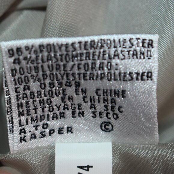 Vintage Gray Le Suit 2-Piece Suit with Jacket and Skirt Size 14 - Picture 10 of 15